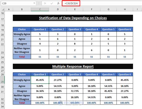 How to Analyze Survey Data with Multiple Responses in Excel  .